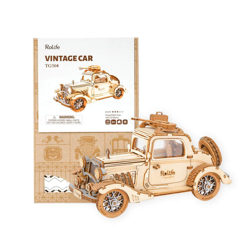 RT-TG504 Vintage Car 3D Wooden Puzzle