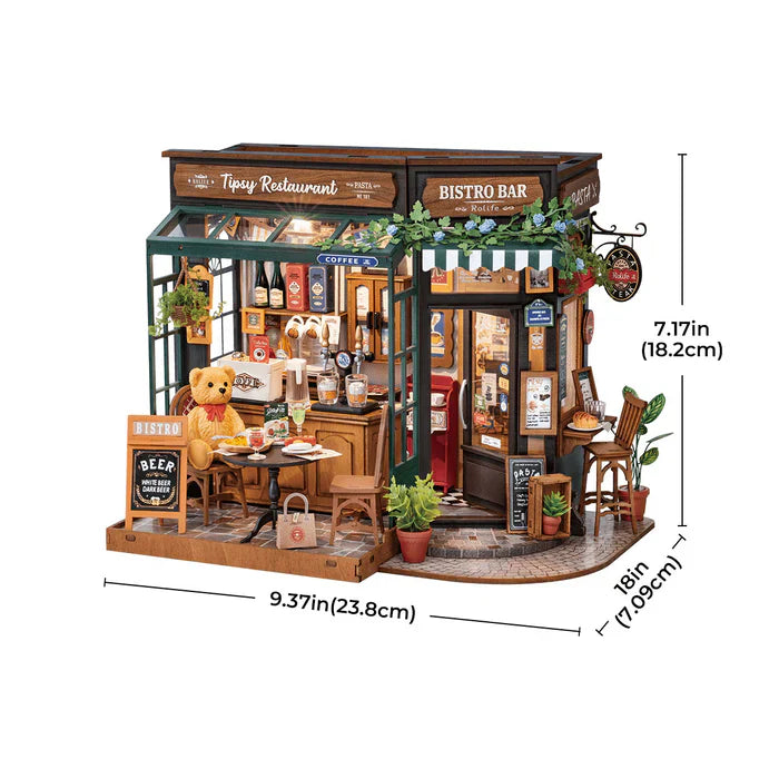 Rolife - DG167 Tipsy Restaurant - DIY Dollhouse Kit - Medium Level