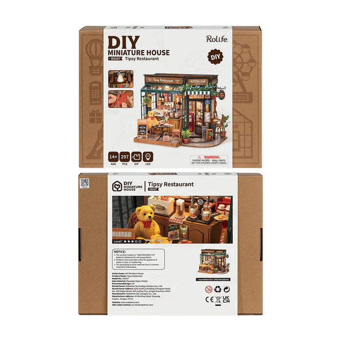 Rolife - DG167 Tipsy Restaurant - DIY Dollhouse Kit - Medium Level