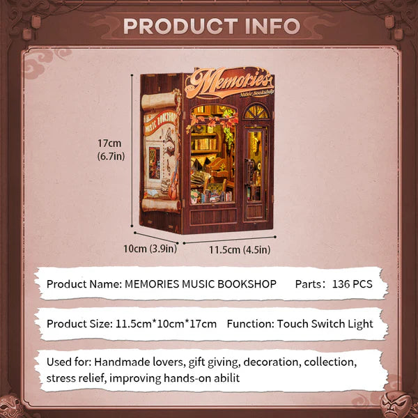 Cutebee- Memories Music Bookshop- Medium Level