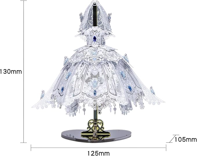 MU 3D Metal Art Model - Romance Wedding Dress