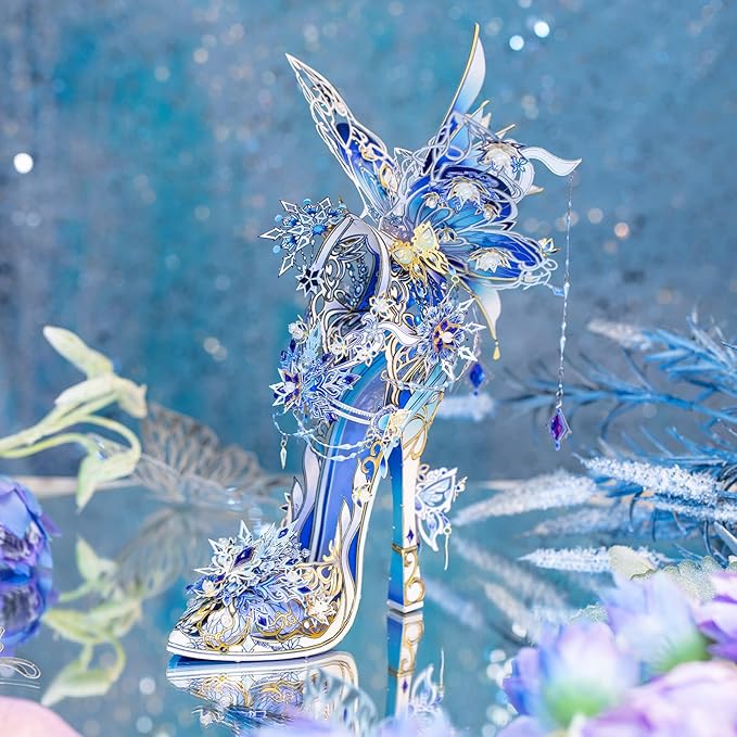 MU 3D Metal Art Model - Snow Love Glass Slipper