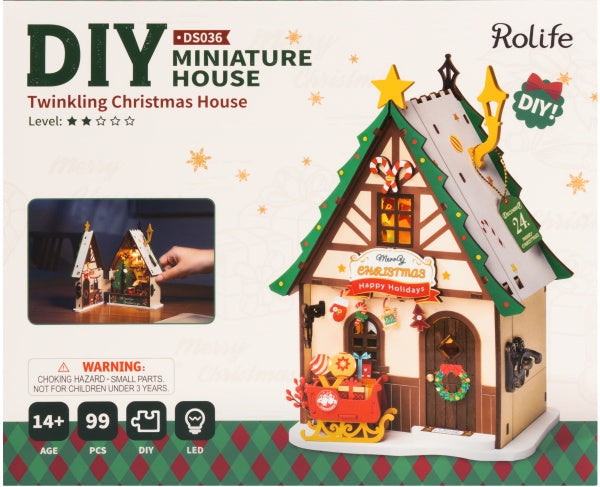 Rolife - DS036 Twinkling Christmas House - DIY Dollhouse Kit