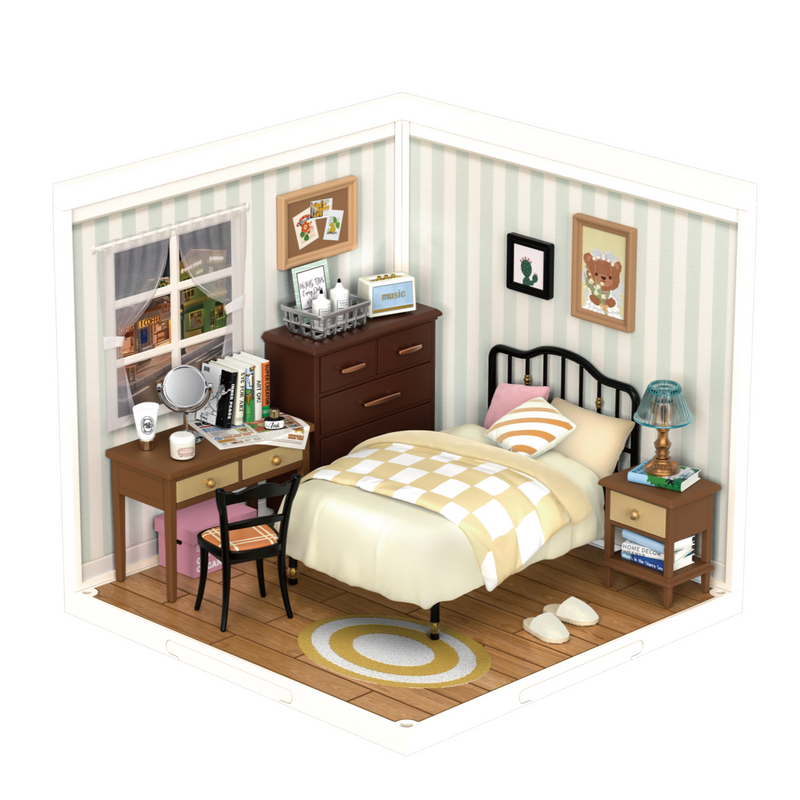 RT-DW009 - Sweet Dream Bedroom - DIY Plastic Miniature House - Easy Level