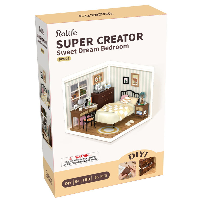 RT-DW009 - Sweet Dream Bedroom - DIY Plastic Miniature House - Easy Level
