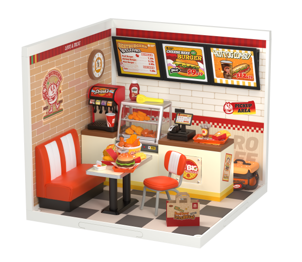 Rolife - Yum Yum Burgers - DIY Plastic Miniature House - Easy Level
