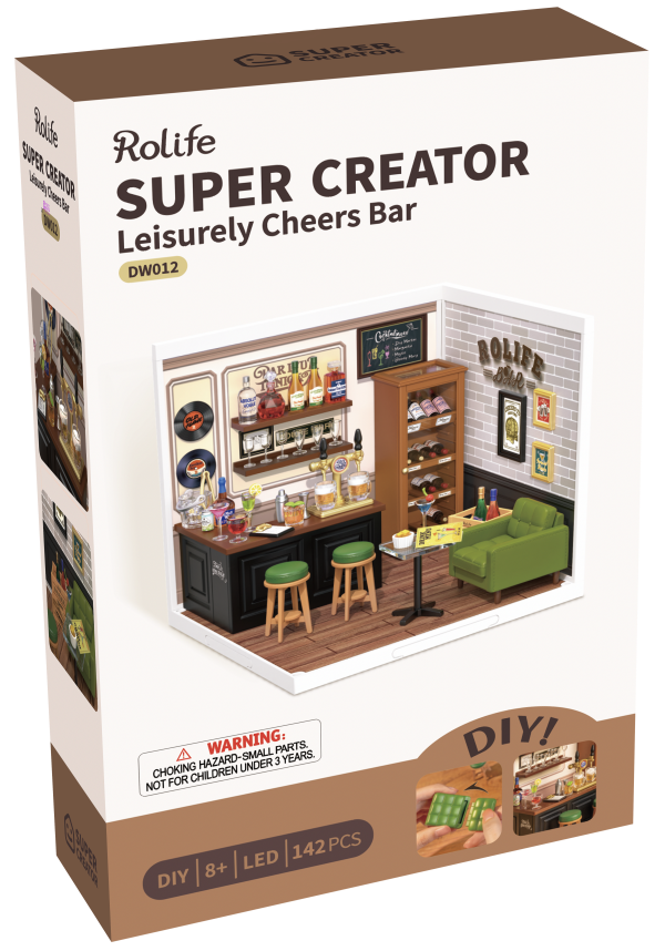 Rolife -  Leisurely Cheers Bar - DIY Plastic Miniature House - Easy Level