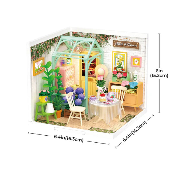 Rolife -  Blooming Tea Garden - DIY Plastic Miniature House - Easy Level