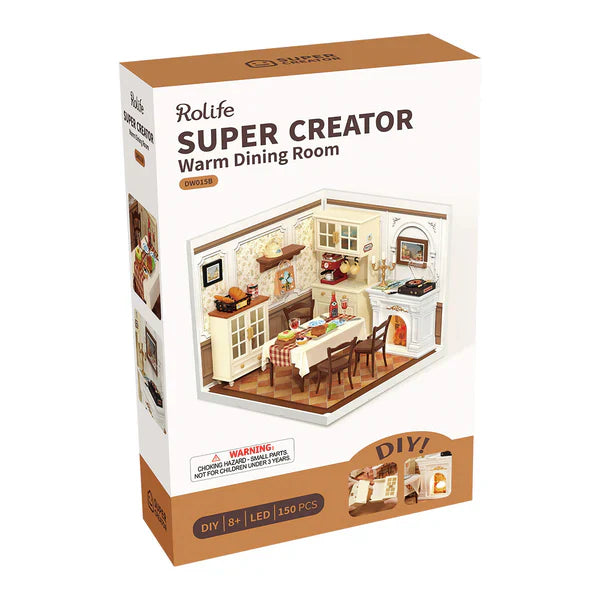 Rolife - Warm Dining Room - DIY Plastic Miniature House - Easy Level