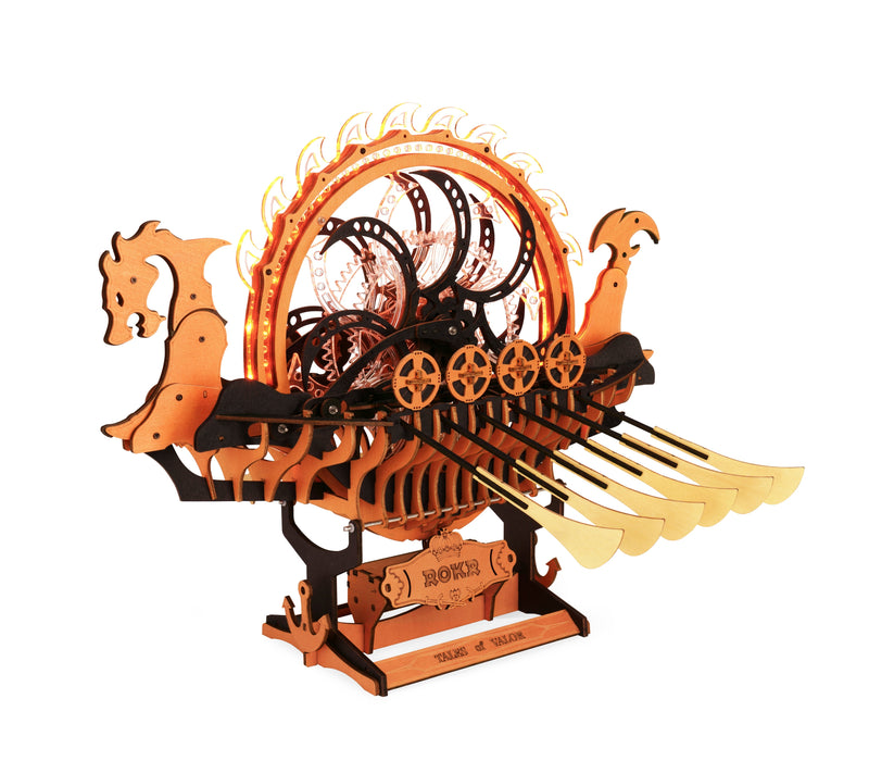 ROKR-LK802 Viking Dragon Ship-Mechanical 3D Wooden Puzzle