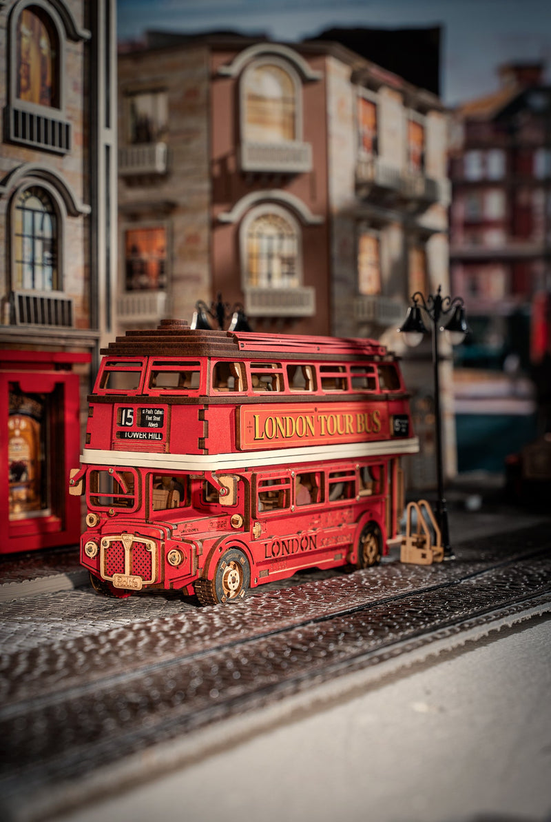 ROKR-TGM02 London Tour Bus-3D Wooden Puzzle