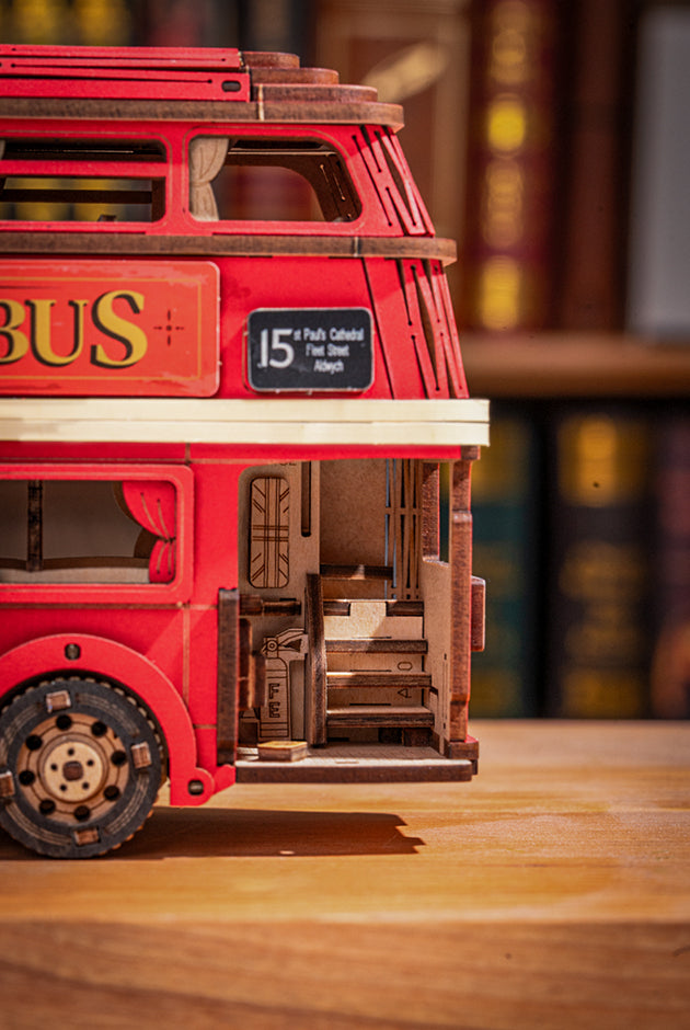 ROKR-TGM02 London Tour Bus-3D Wooden Puzzle