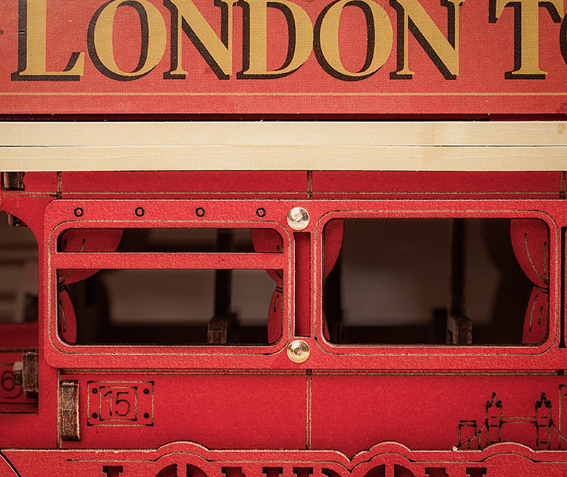 ROKR-TGM02 London Tour Bus-3D Wooden Puzzle