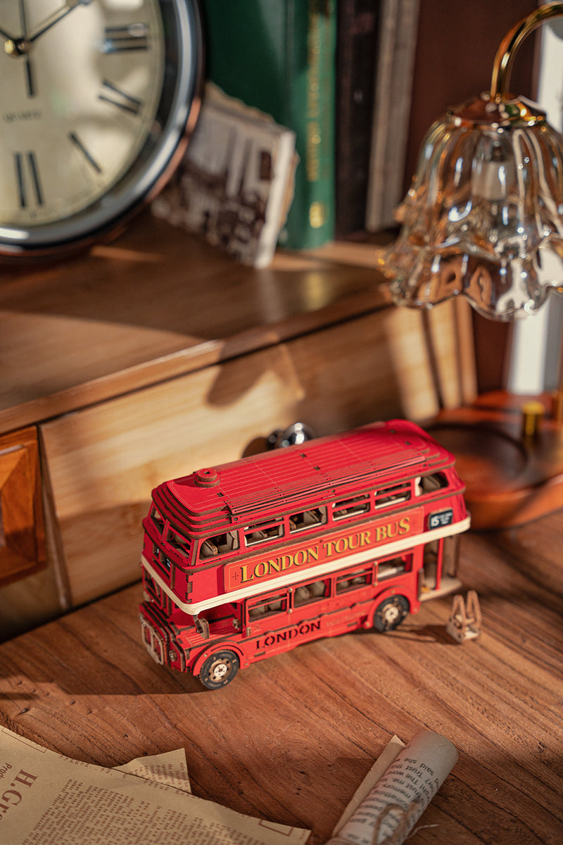 ROKR-TGM02 London Tour Bus-3D Wooden Puzzle