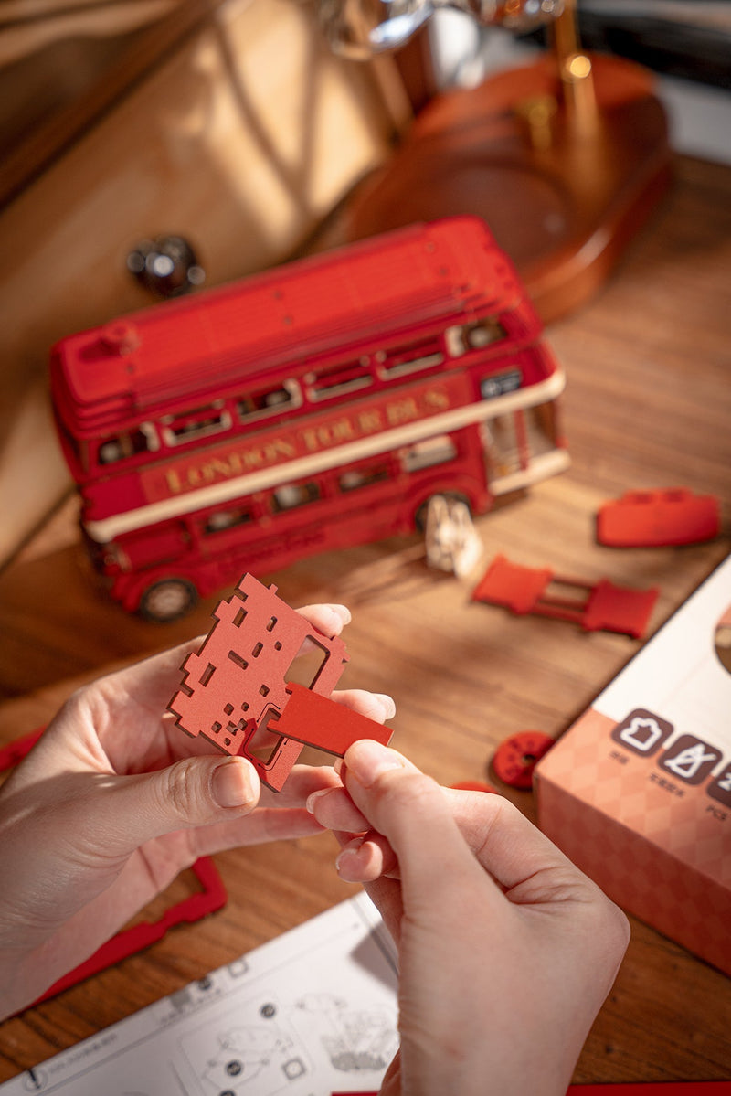 ROKR-TGM02 London Tour Bus-3D Wooden Puzzle