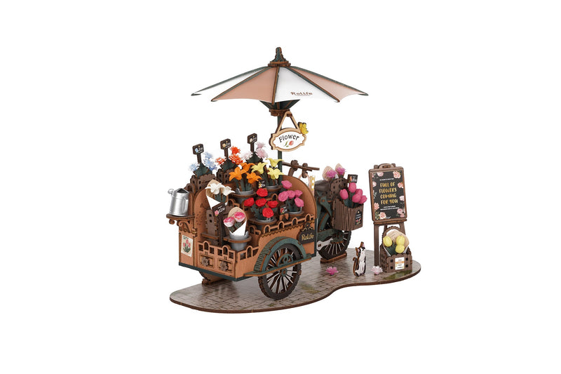 ROKR-TGS03 Blossom Cart-3D Wooden Puzzle