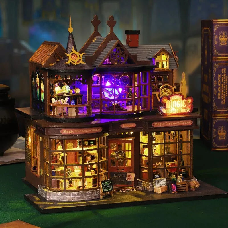 ES016-B - Magic Treasure House - 3D Wooden Puzzle-Dust cover included