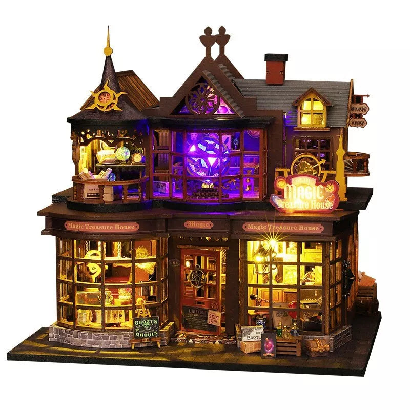 ES016-B - Magic Treasure House - 3D Wooden Puzzle-Dust cover included
