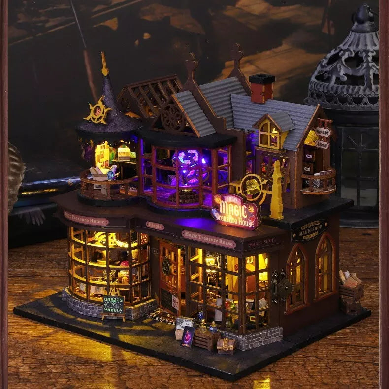 ES016-B - Magic Treasure House - 3D Wooden Puzzle-Dust cover included