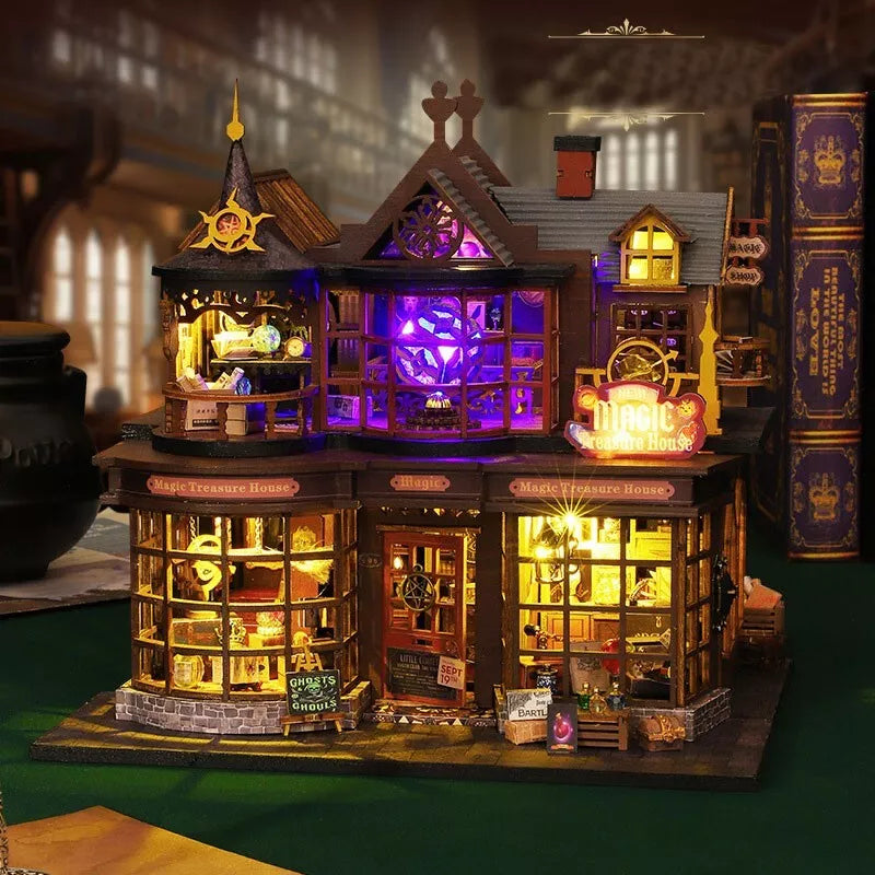 ES016-B - Magic Treasure House - 3D Wooden Puzzle-Dust cover included