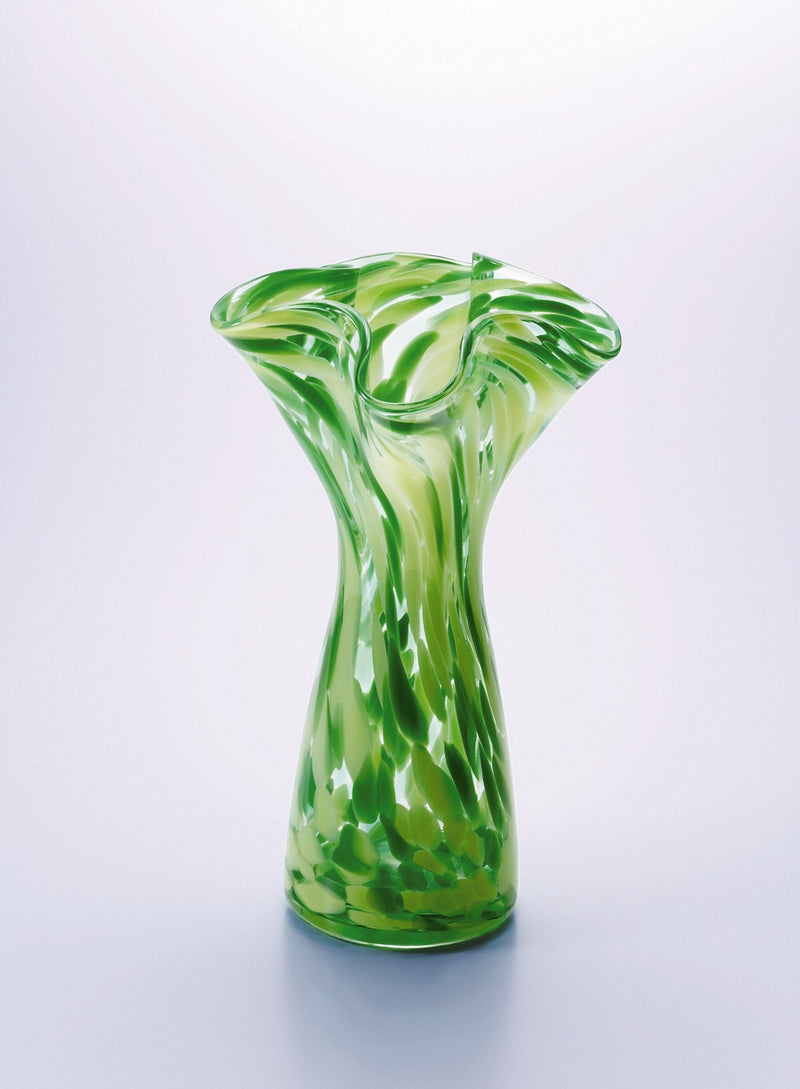 Colourful Glass Flower Frill Vase Series