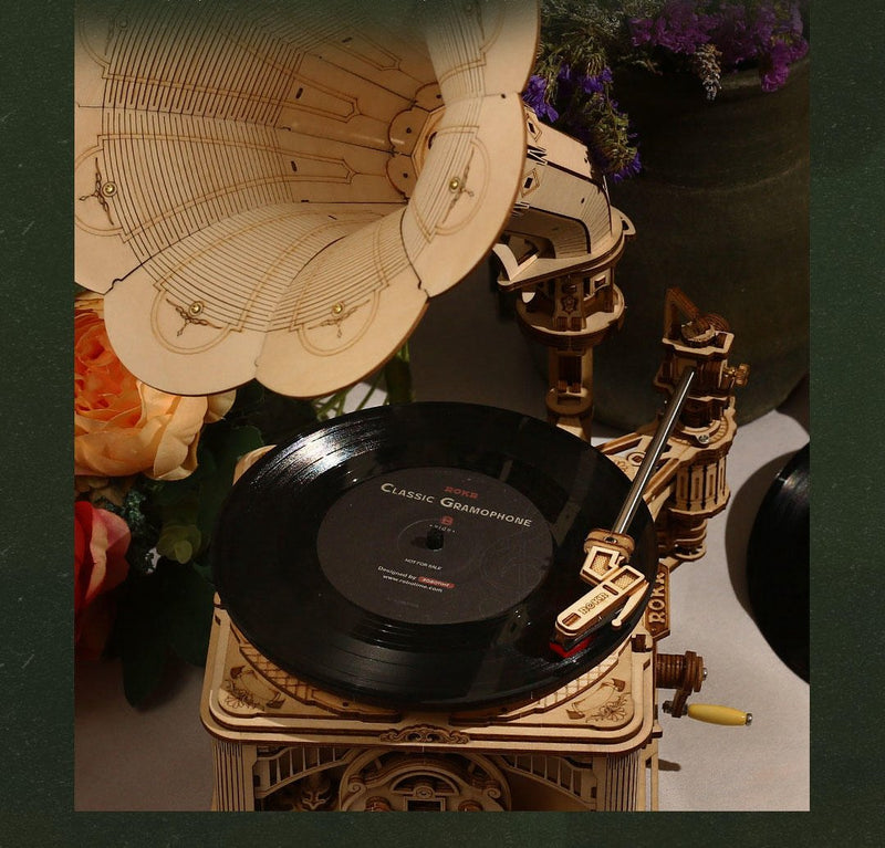RT-LKB01-D DIY Crank Classical Gramophone (Electric version)